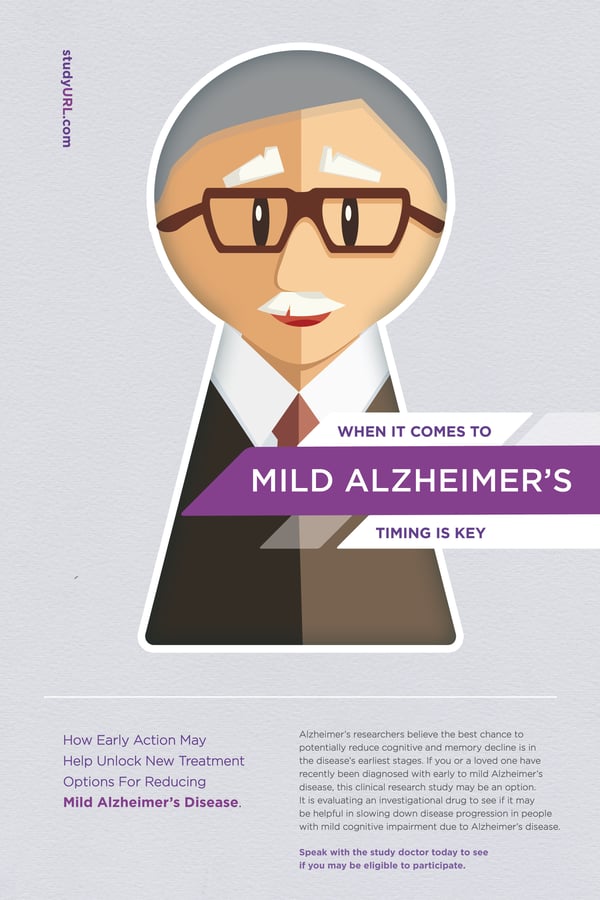 Alzheimer's disease study patient recruitment poster