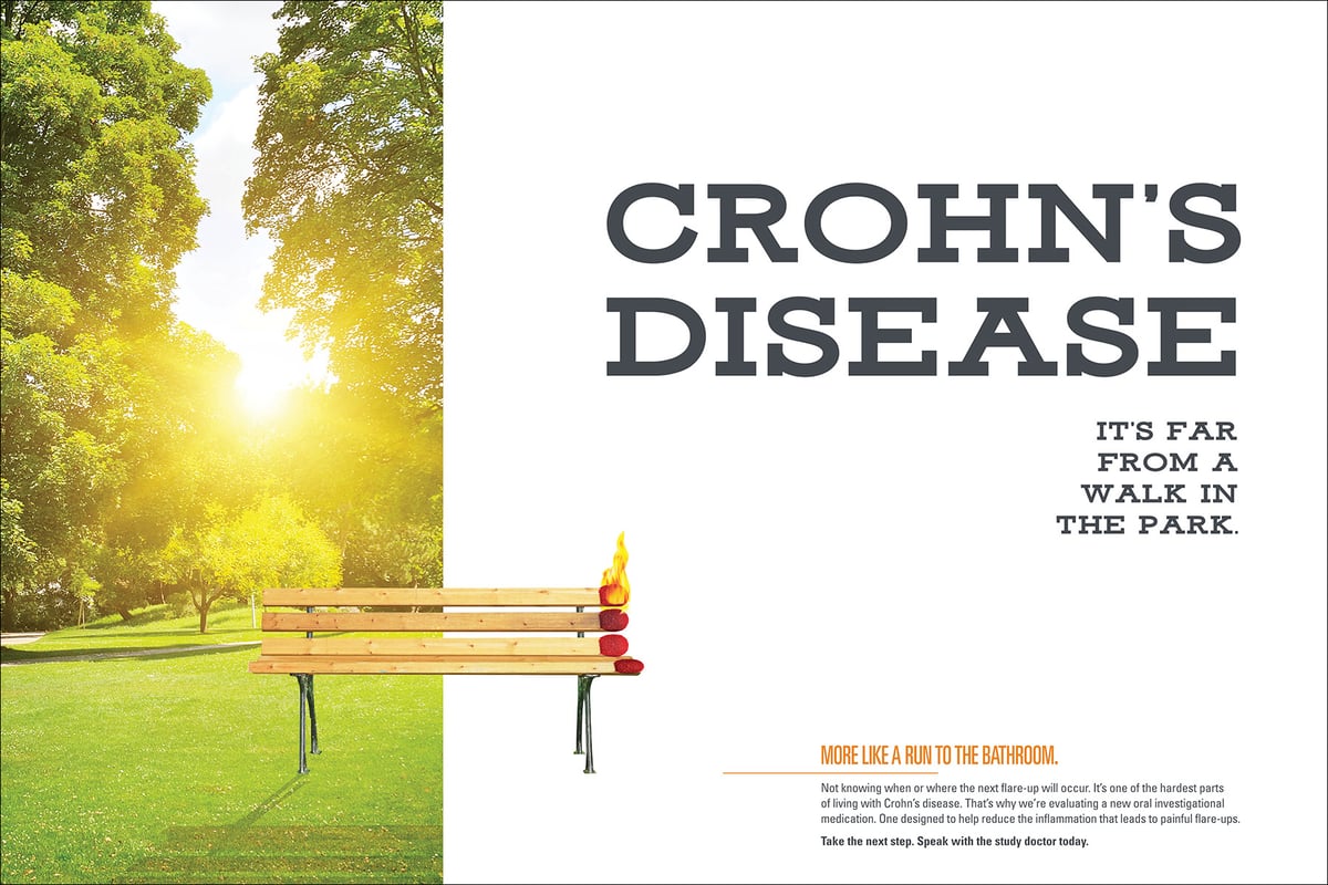Crohn's Disease Clinical Trial Creative Concept